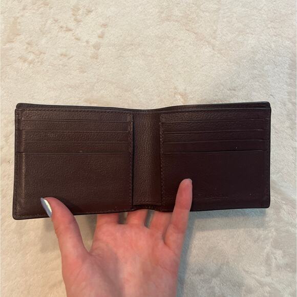 COACH F21371 Men's 3-In-1 Wallet with Baseball Stitch One Size Oxblood/Black - Picture 4 of 9